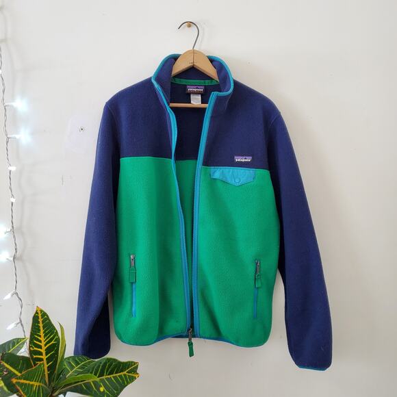 Patagonia Full Zip Snap-T Fleece Jacket in Navy - Picture 7 of 8
